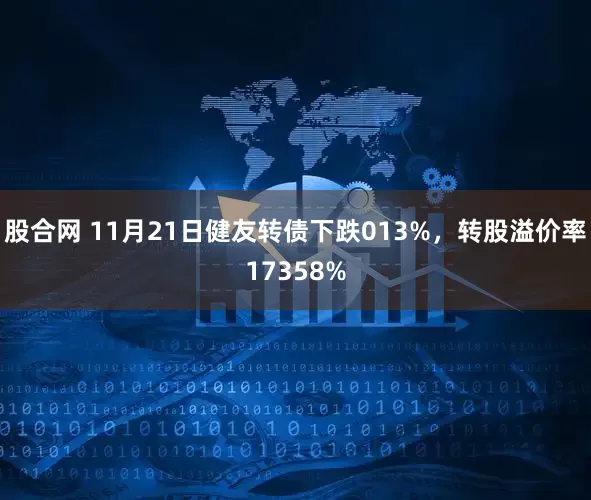 股合网 11月21日健友转债下跌013%，转股溢价率17358%